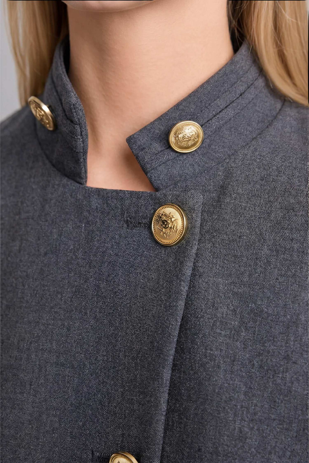 Regular Fitt High Collar Blazer Jacket