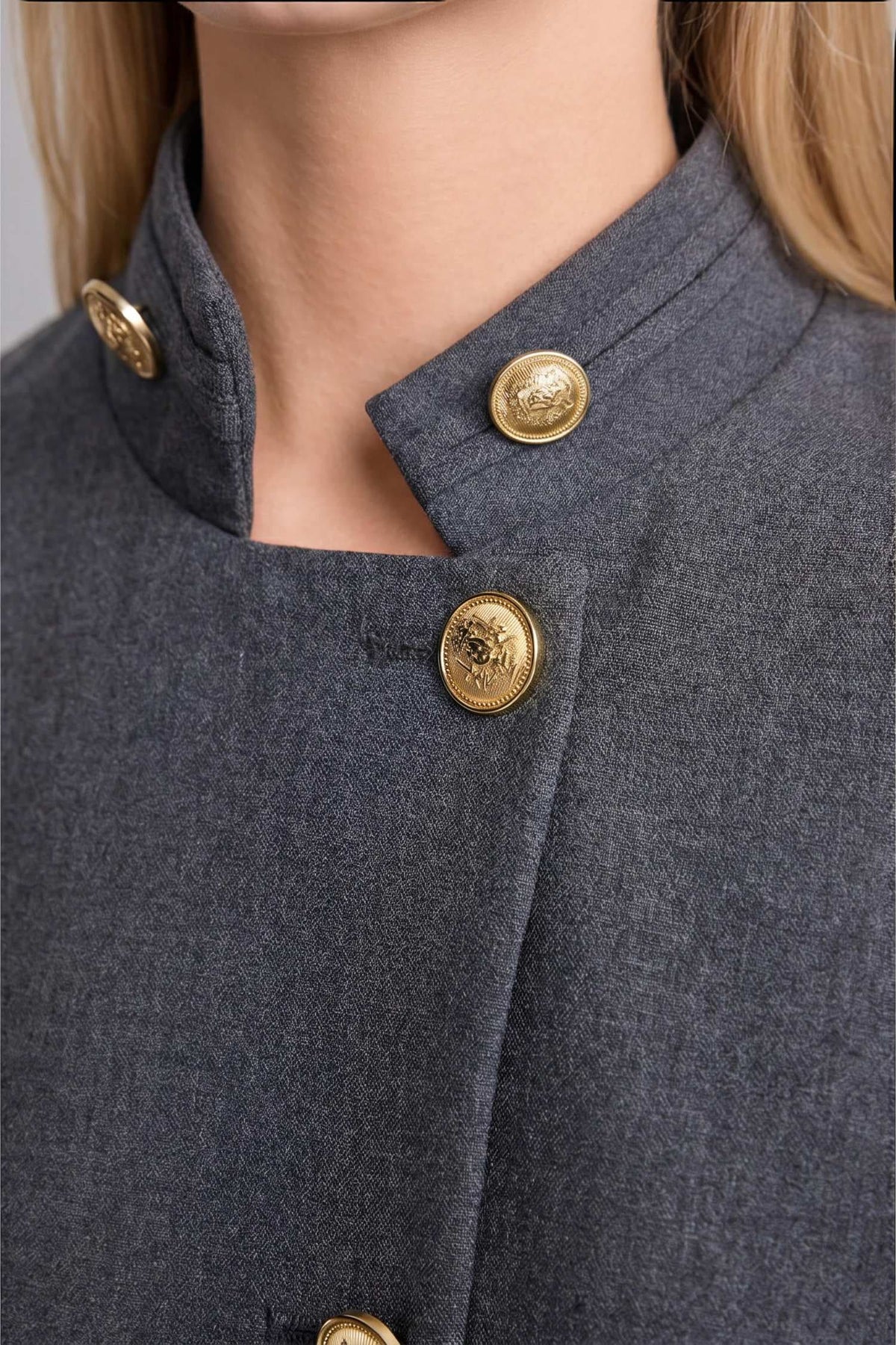 Regular Fitt High Collar Blazer Jacket
