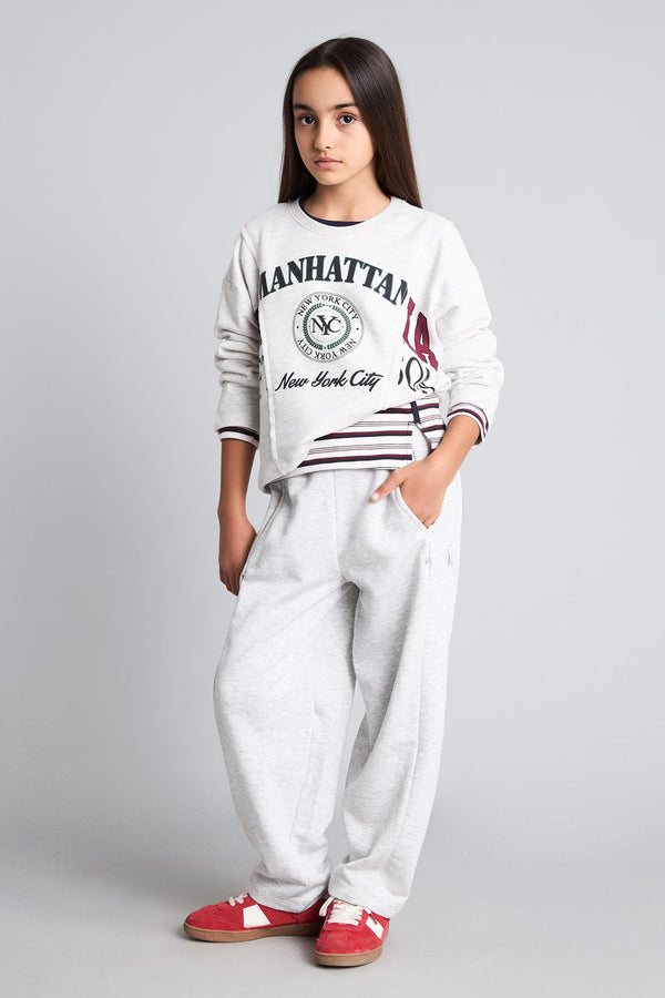 Cotton Loose Fit Pocket Tracksuit Girls