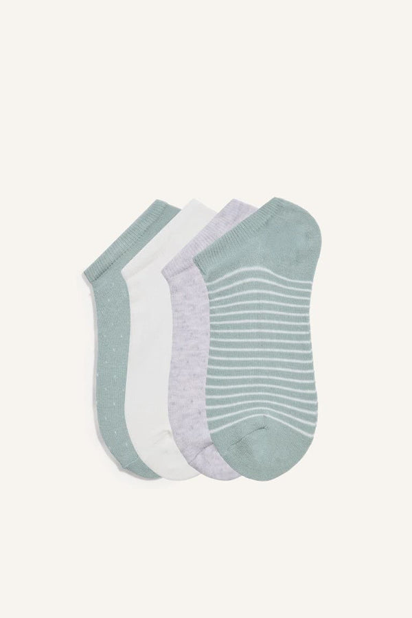 Women Invisible 5-Pack Cotton Sneaker Mixed Socks