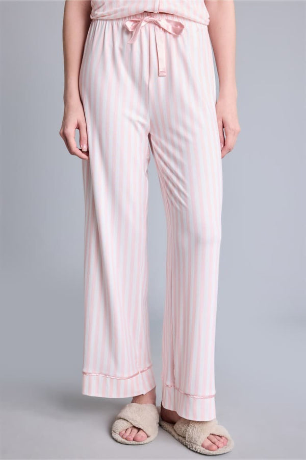 Regular Fit Short Sleeve 2-Piece Softshell Pink Pajama Set
