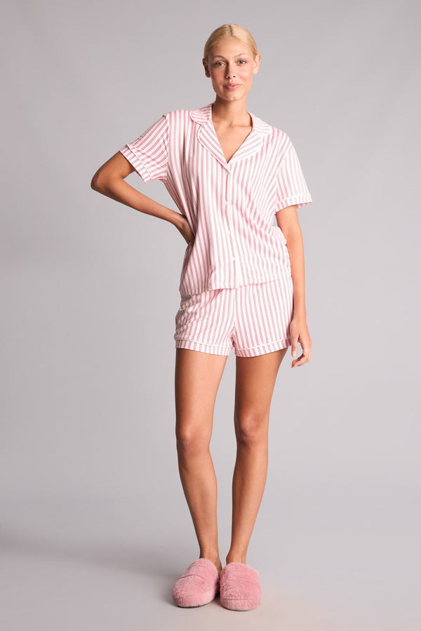 Regular Fit Short Sleeve 2-Pack Softshell Red Pajama Set