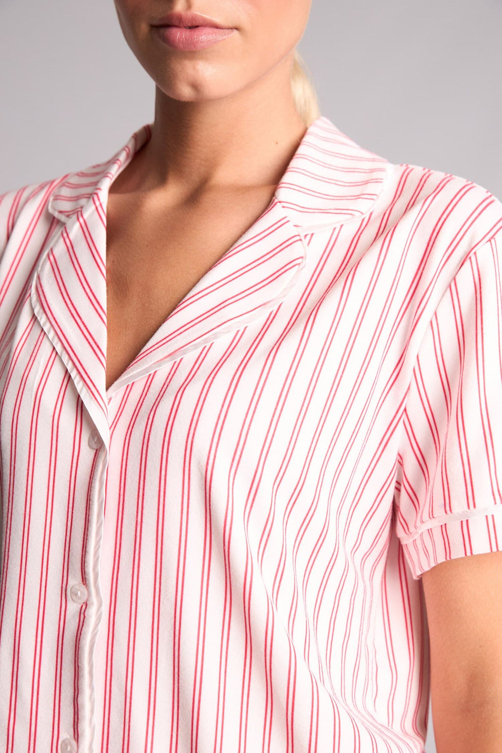 Regular Fit Short Sleeve 2-Pack Softshell Red Pajama Set