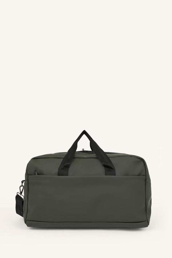 Faux Leather Khaki Sports and Travel Bag