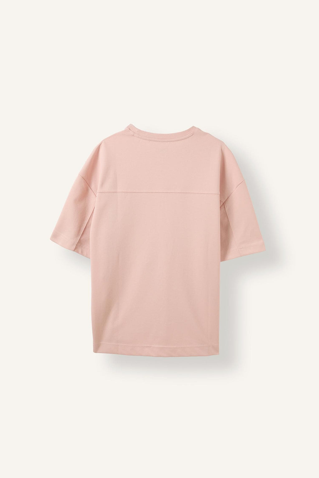 Boxy Fit Crew Neck Off Shoulder Rolled Sleeve Basic T-Shirt
