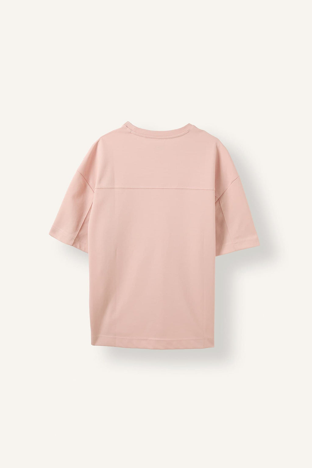 Boxy Fit Crew Neck Off Shoulder Rolled Sleeve Basic T-Shirt