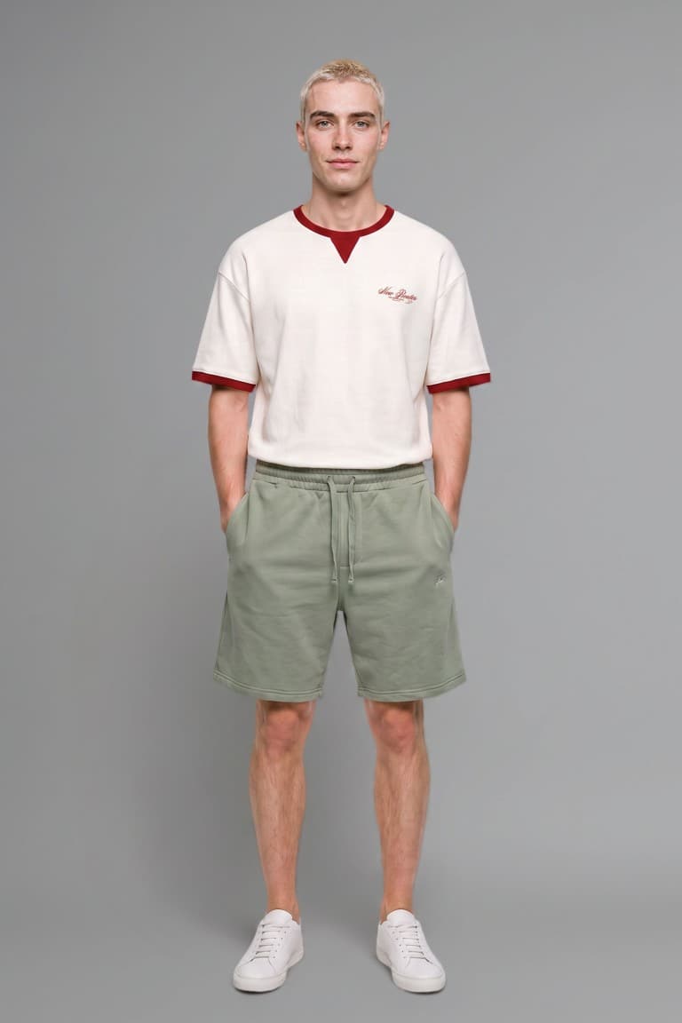 100% Cotton Boxy Fit Crew Neck Short Sleeve Red T-Shirt