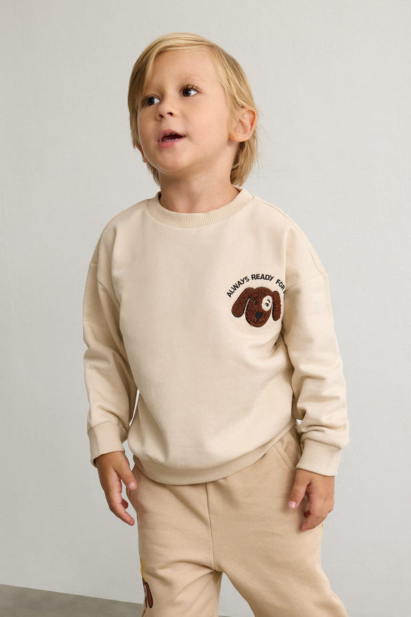 100% Cotton Overless Animal Printed Soft Fluff Thin Sweatshirt Fabric Sweatshirt Baby Boy