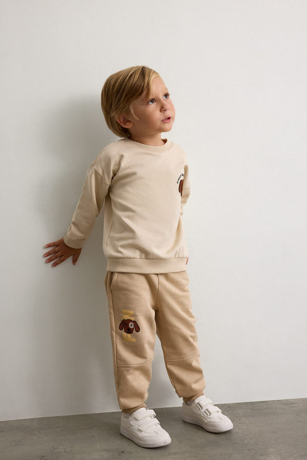 Jogger Fit Thin Sweatshirt Fabric Pants Baby Boy