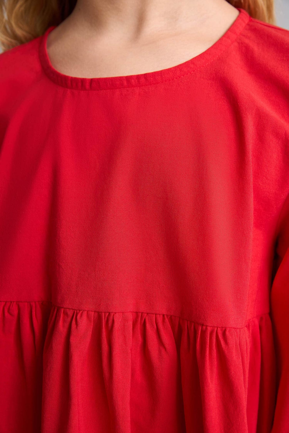 100% Cotton Short Sleeve Poplin Dress Girls