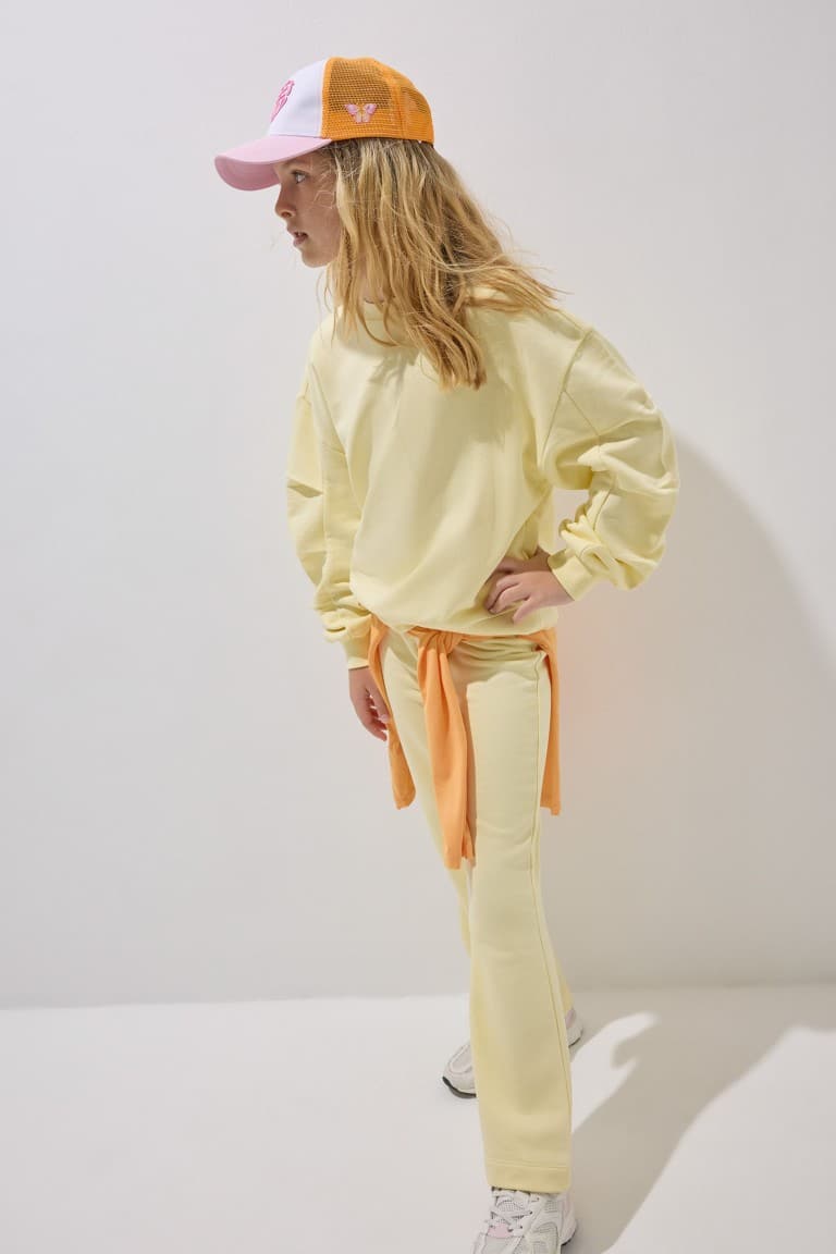 Crew Neck Sweatshirt and Ribbed Pants 2 Pcs Girl Secondary image