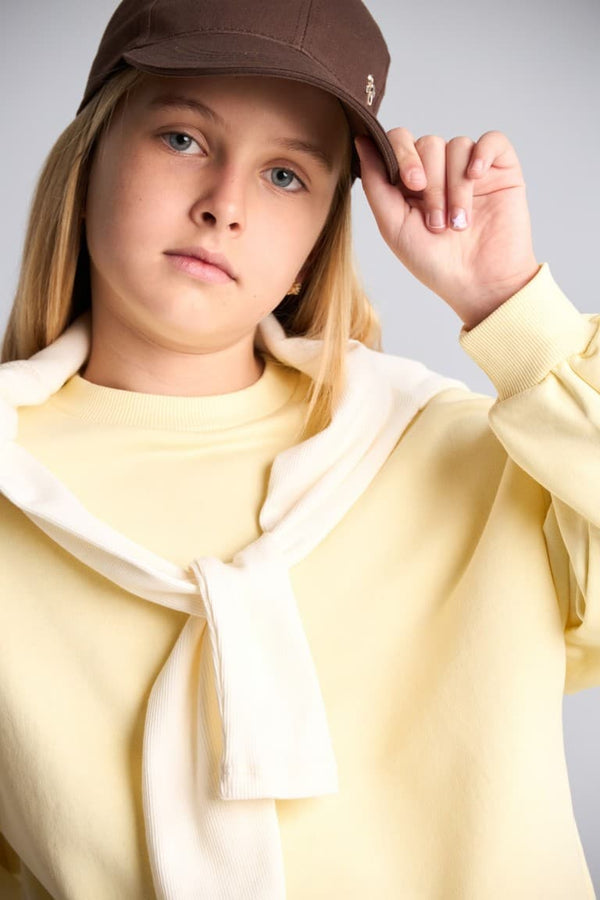 Crew Neck Sweatshirt and Ribbed Pants 2 Pcs Girl