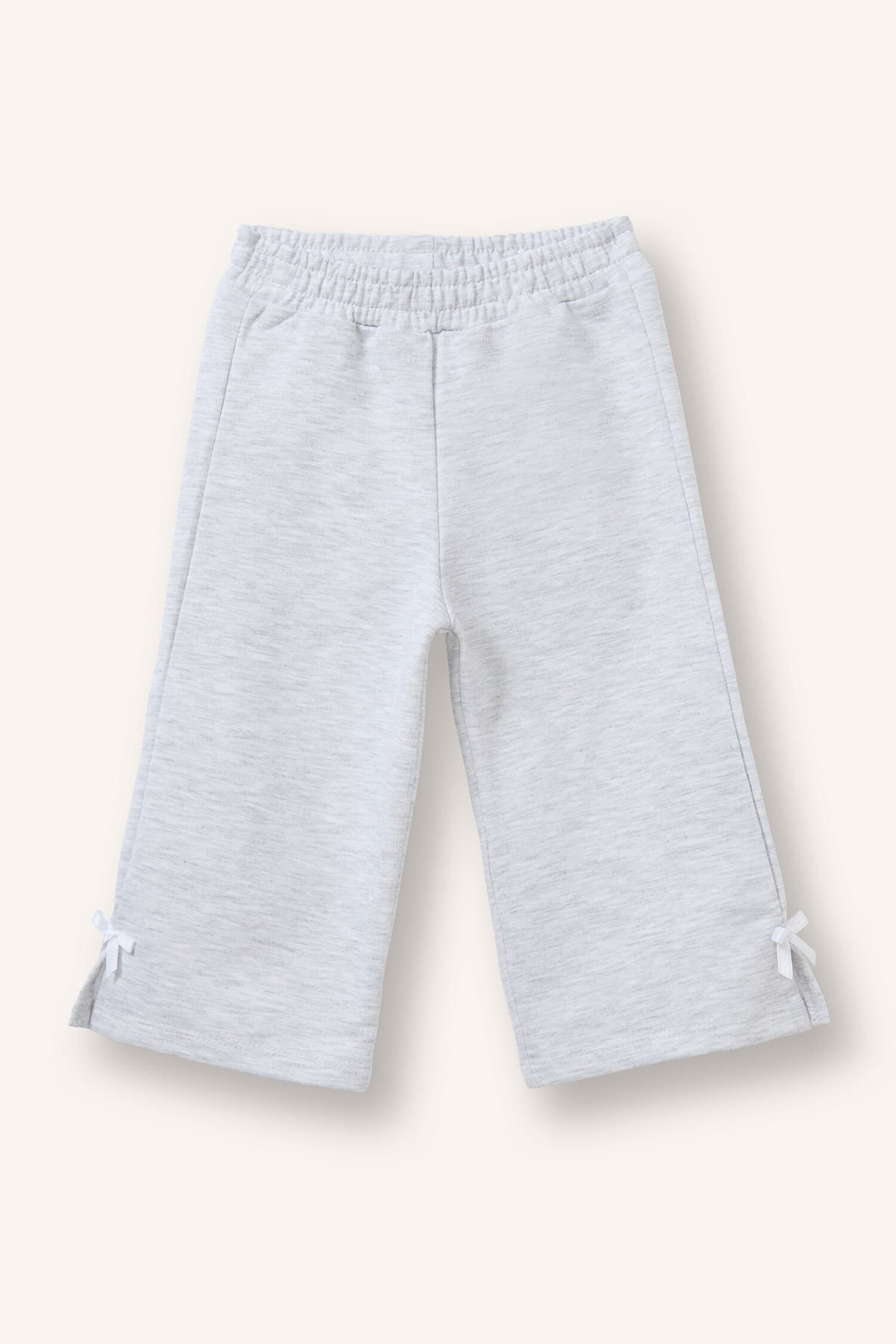 Crew Neck Basic Sweatshirt Flexible Waisted Sweatpants 2 Sets Baby Girl Secondary image