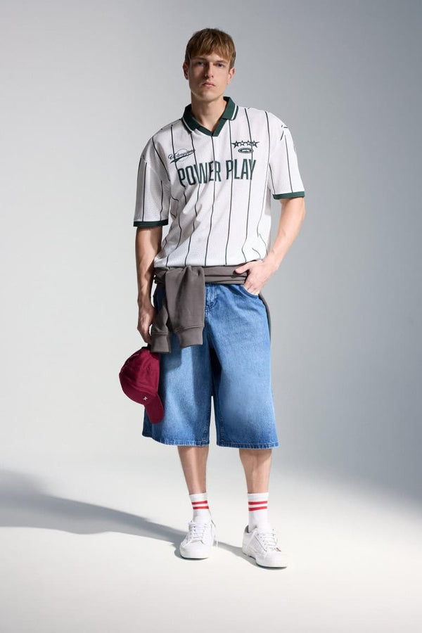 Super Baggy Fit Wide Leg Jeans Bermuda Shorts