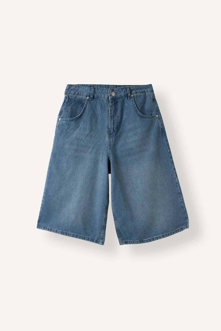 Super Baggy Fit Wide Leg Jeans Bermuda Shorts Secondary image