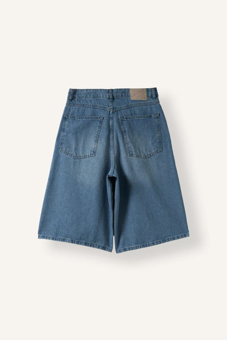 Super Baggy Fit Wide Leg Jeans Bermuda Shorts