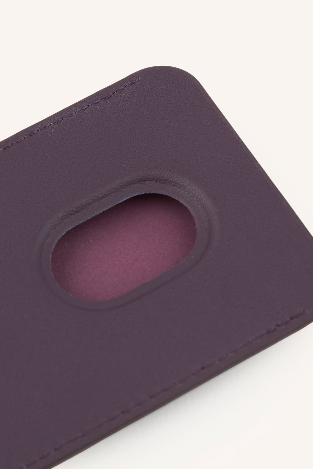 Magsafe Unisex Faux Leather Purple Card Holder