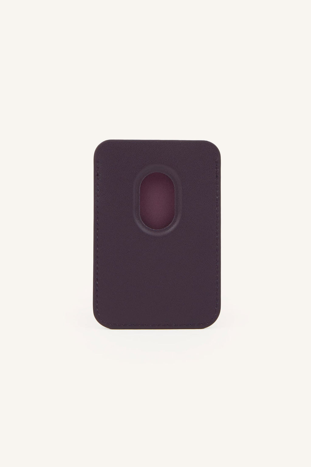 Magsafe Unisex Faux Leather Purple Card Holder