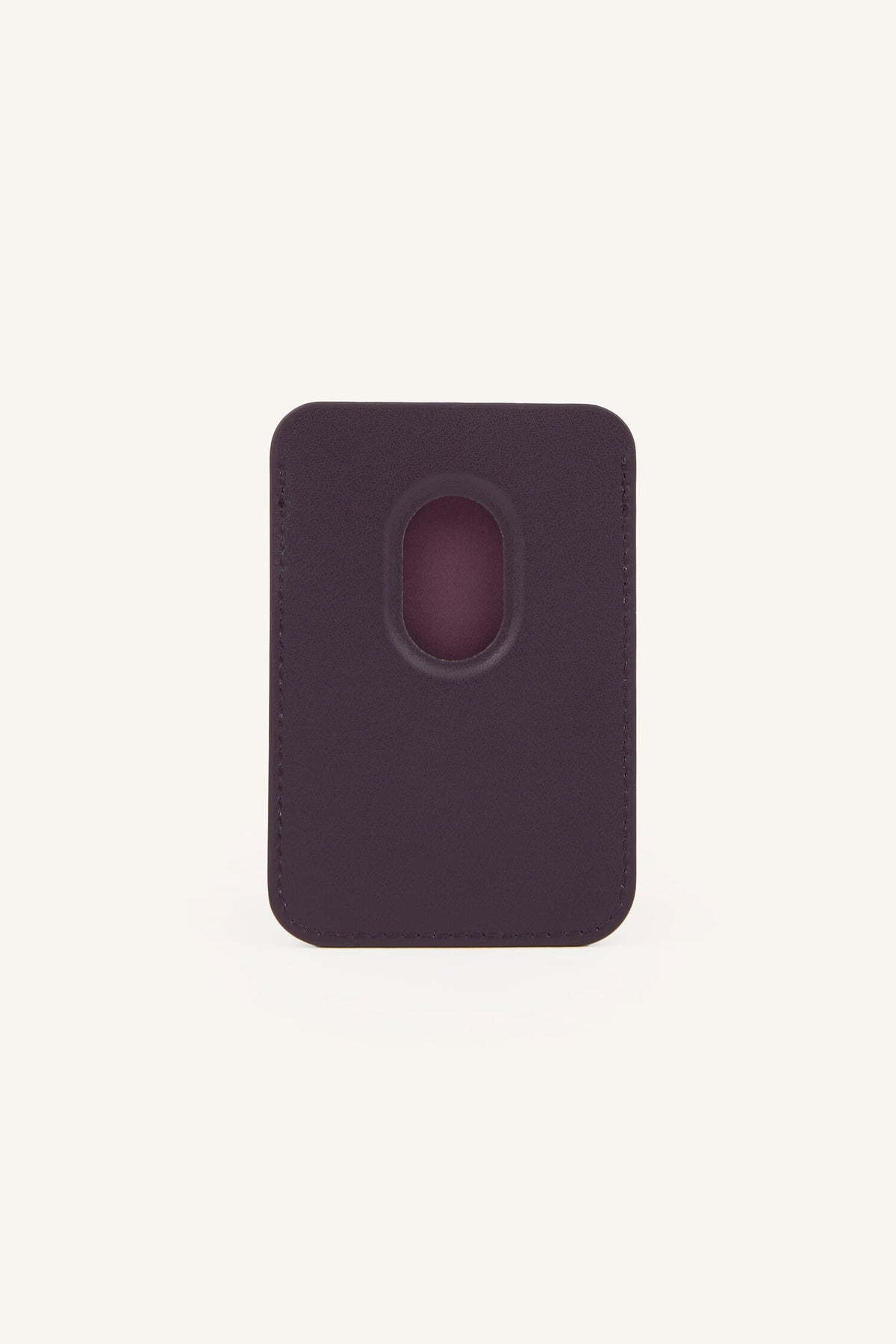 Magsafe Unisex Faux Leather Purple Card Holder