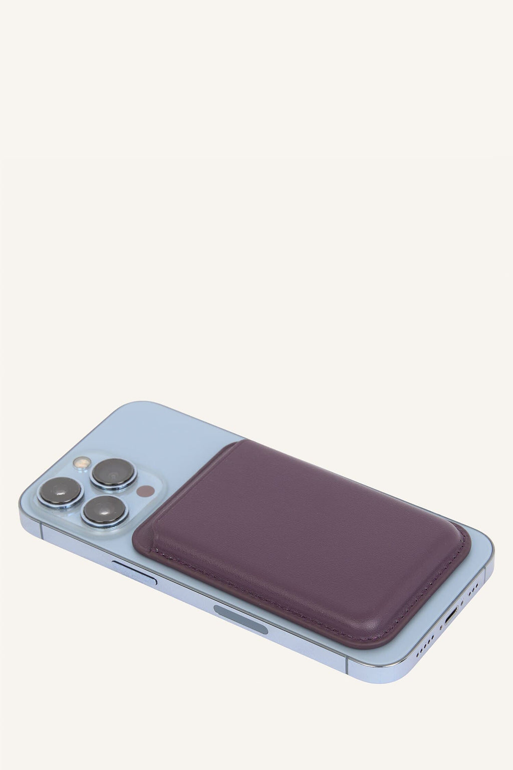Magsafe Unisex Faux Leather Purple Card Holder