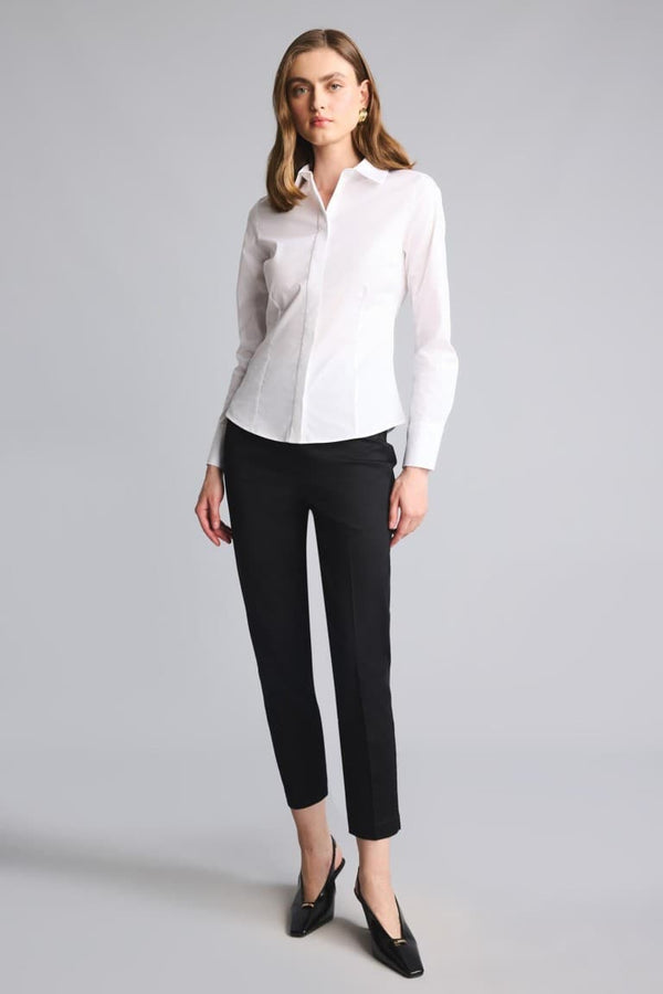 Sigaret Normal Waist Plain Leg Satin Fabric Pants