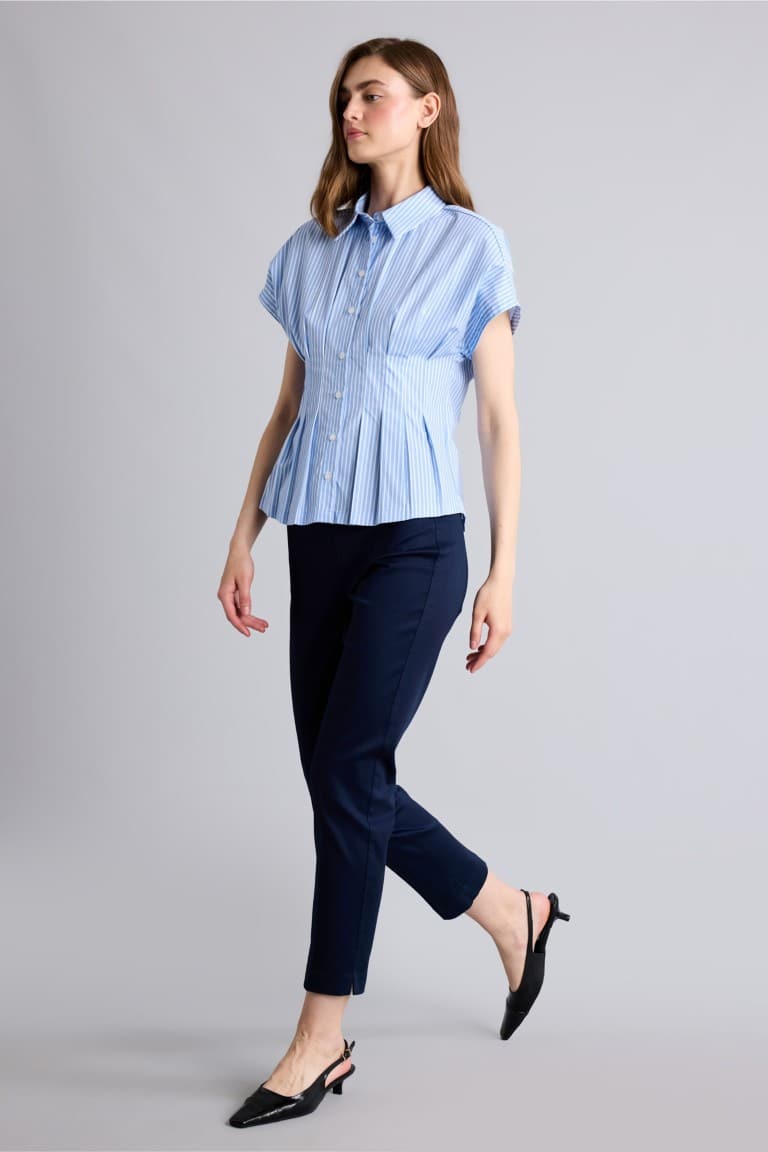Sigaret Normal Waist Plain Leg Satin Fabric Pants Main image