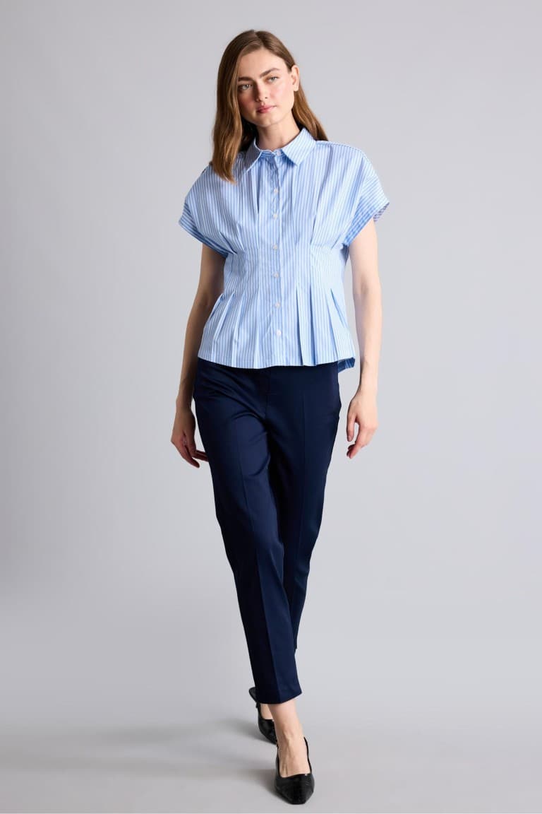 Sigaret Normal Waist Plain Leg Satin Fabric Pants Secondary image