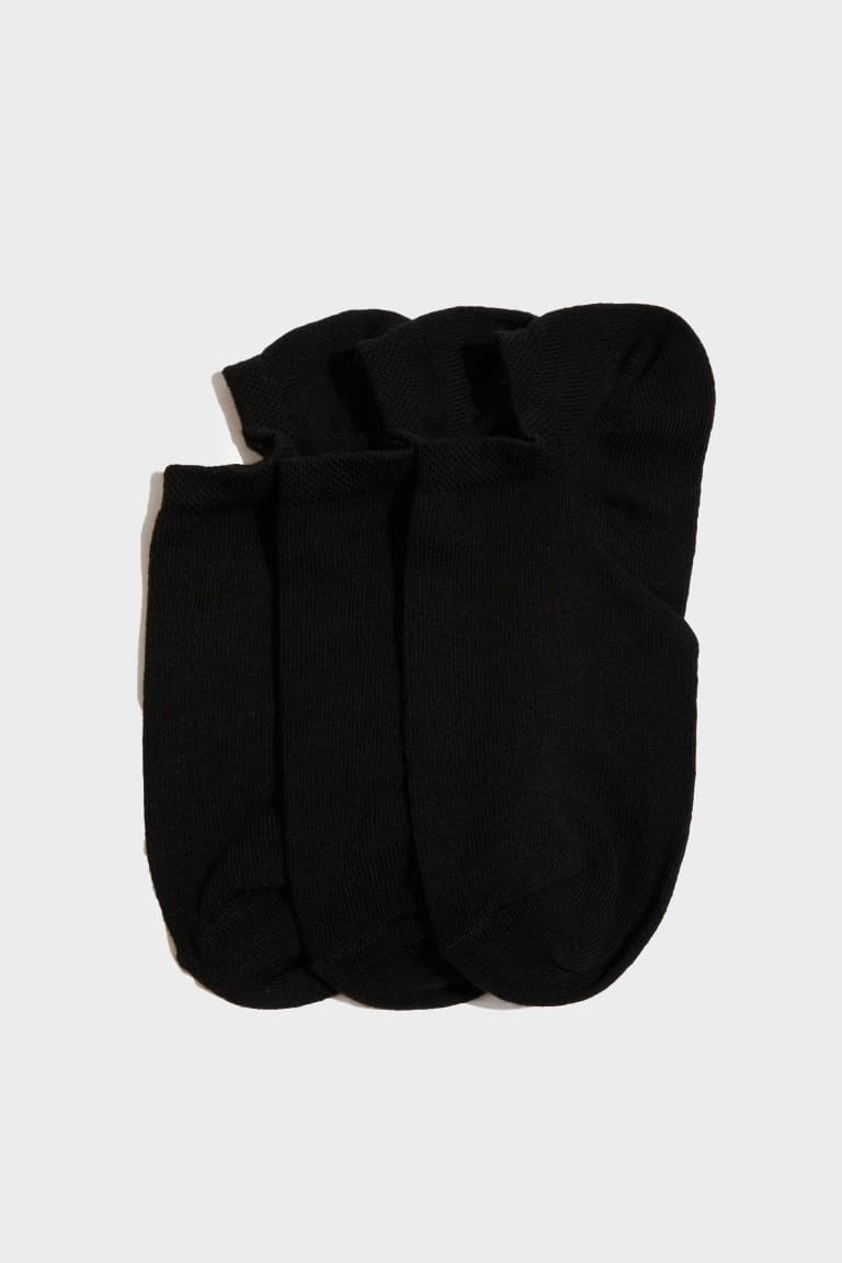 Women's Cotton 3 Pcs Sneaker Socks