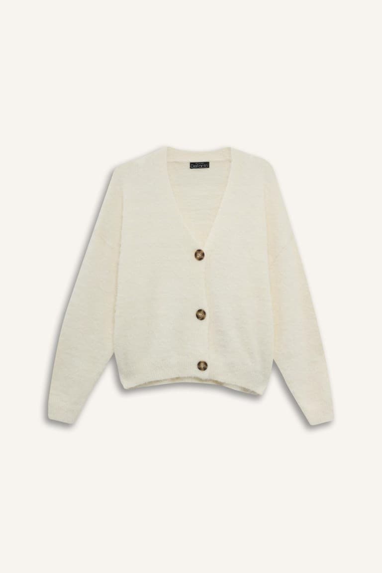 Regular Fit V-Neck Knitwear Cardigan Secondary image