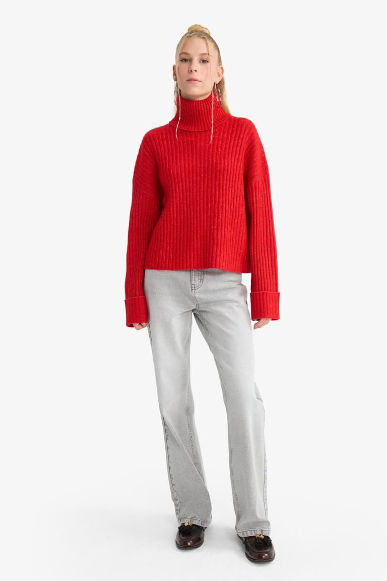 Oversize Fit Turtleneck Pullover Secondary image
