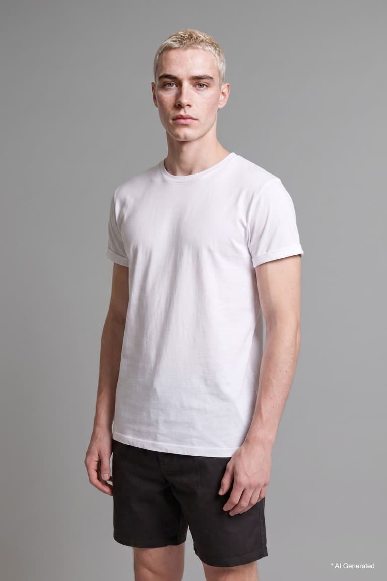 Long Muscle Fit Crew Neck Basic T-Shirt