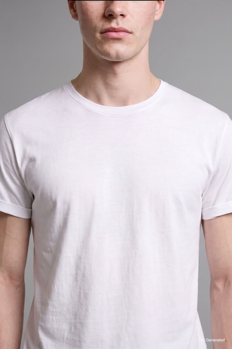Long Muscle Fit Crew Neck Basic T-Shirt