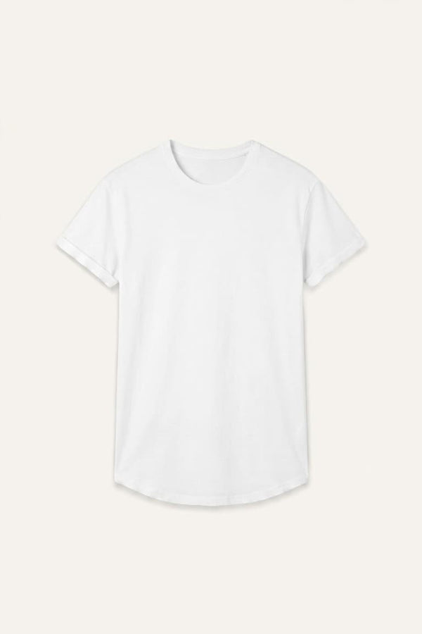 Long Muscle Fit Crew Neck Basic T-Shirt