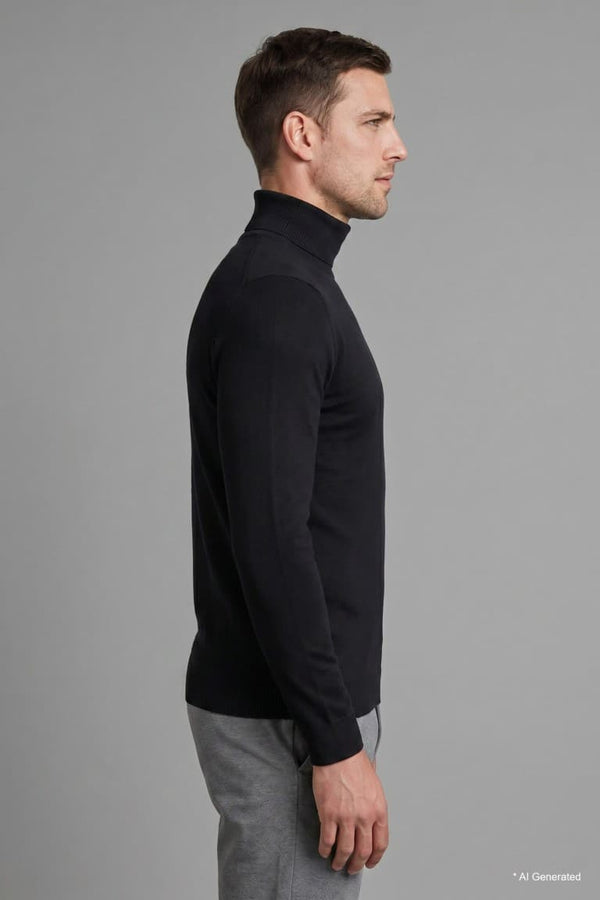 Slim Fit Slim Cut Turtleneck Basic Plain Knitwear Sweater