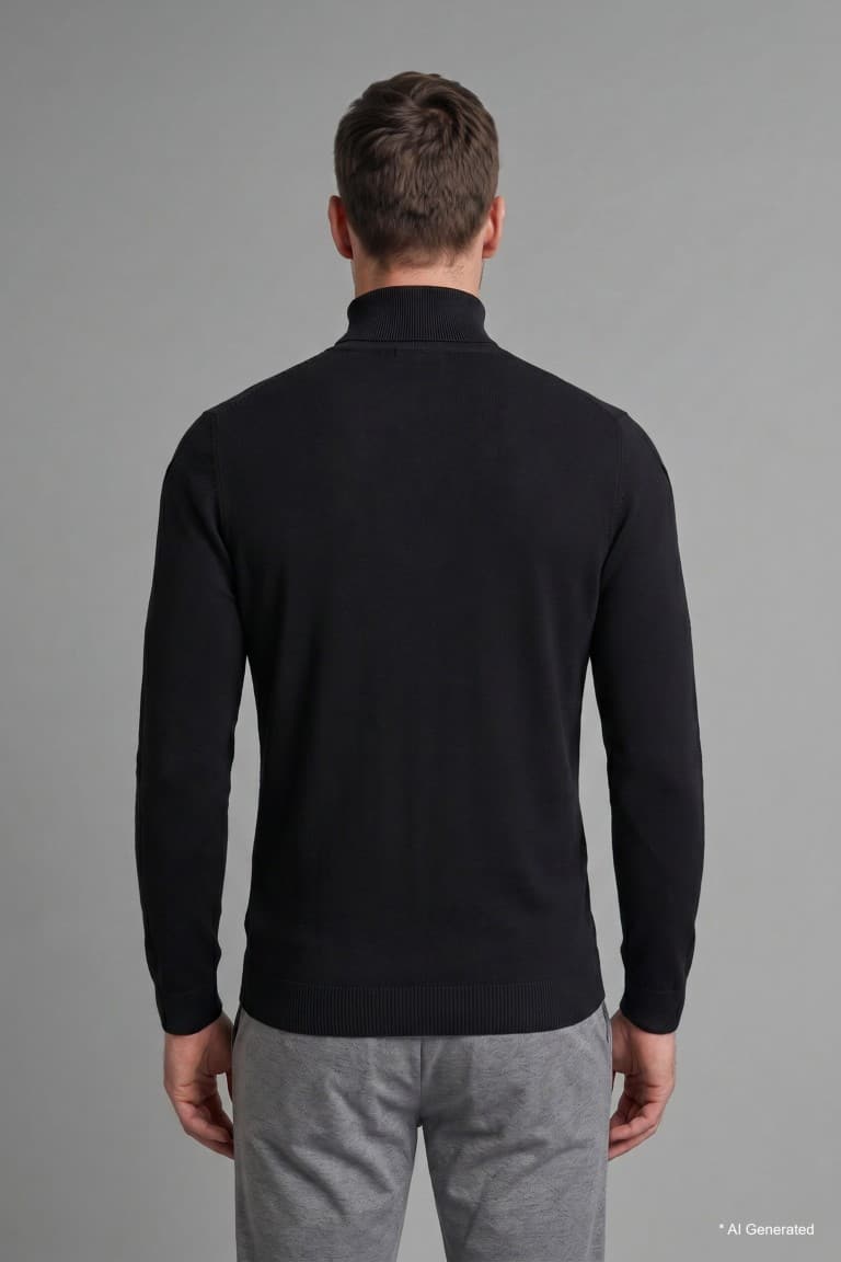 Slim Fit Slim Cut Turtleneck Basic Plain Knitwear Sweater