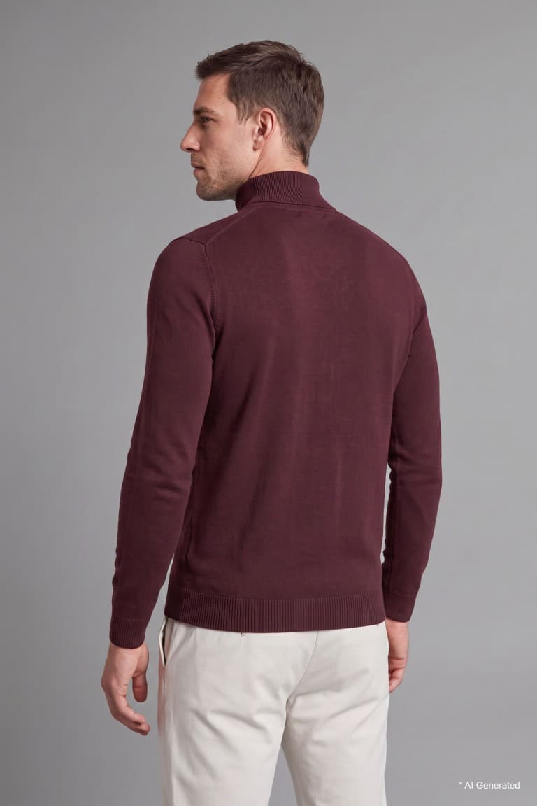 Slim Fit Slim Cut Turtleneck Basic Plain Knitwear Sweater