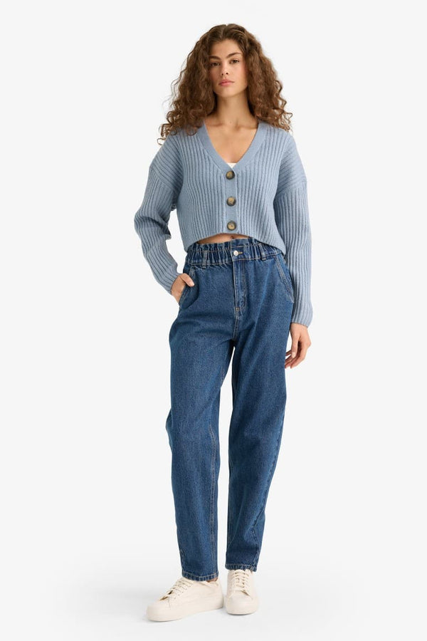 Regular Fit V-Neck Buttoned Knitwear Cardigan