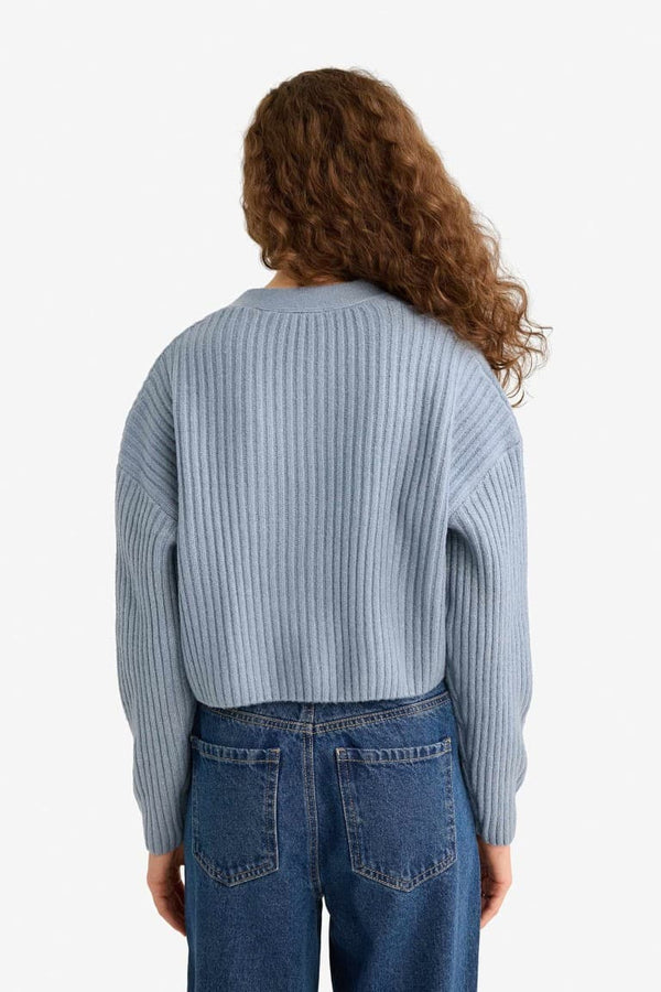 Regular Fit V-Neck Buttoned Knitwear Cardigan