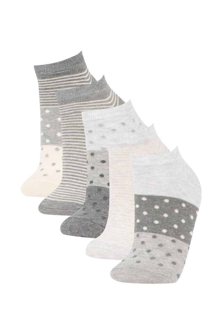 Women Patterned 5-Pack Booties Socks