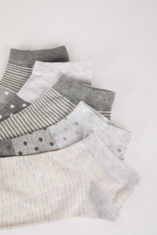 Women Patterned 5-Pack Booties Socks