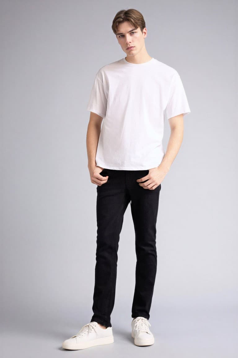 Pedro Slim Fit Narrow Mold Normal Waist Tight Leg Jean Pants