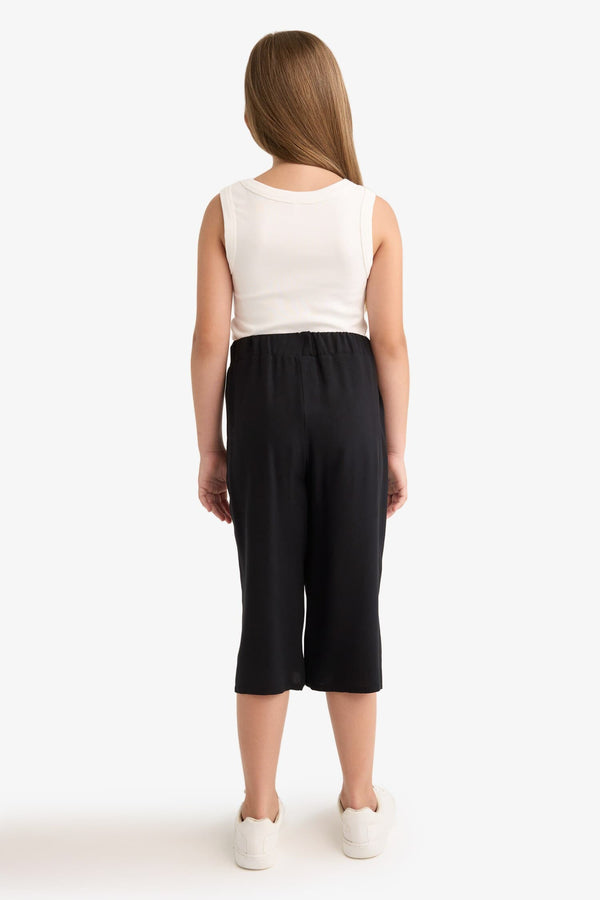 Girl Culotte Wide Leg Viscose Trousers