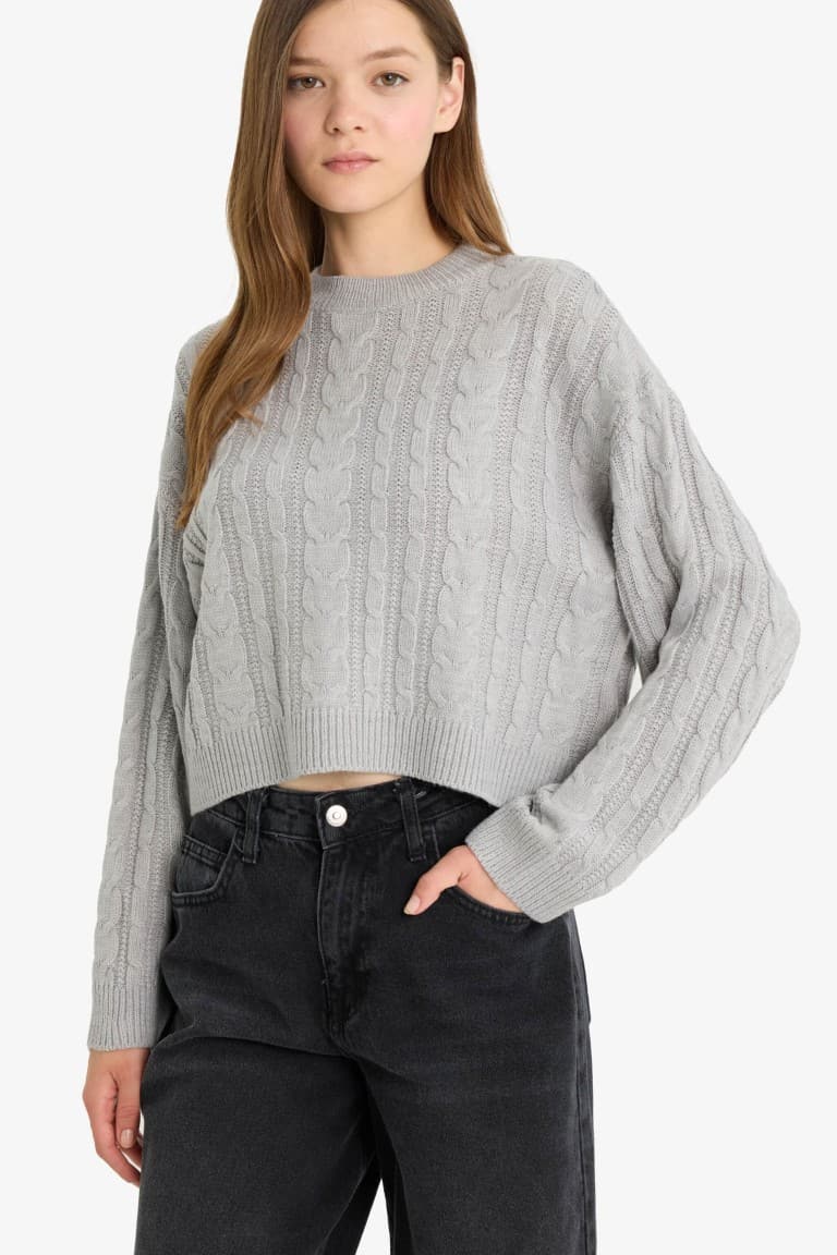 Cool Regular Fit Crew Neck Knit Sweater Main image