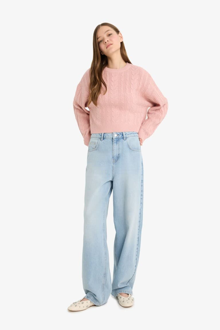 Cool Regular Fit Crew Neck Knit Sweater Secondary image