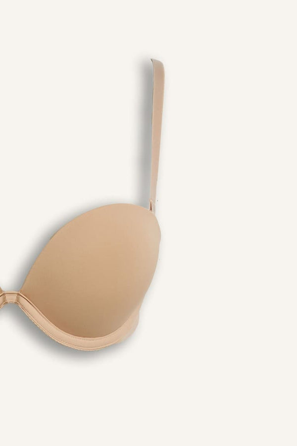 Micro Coated Half Padded Underwire Strapless Bra