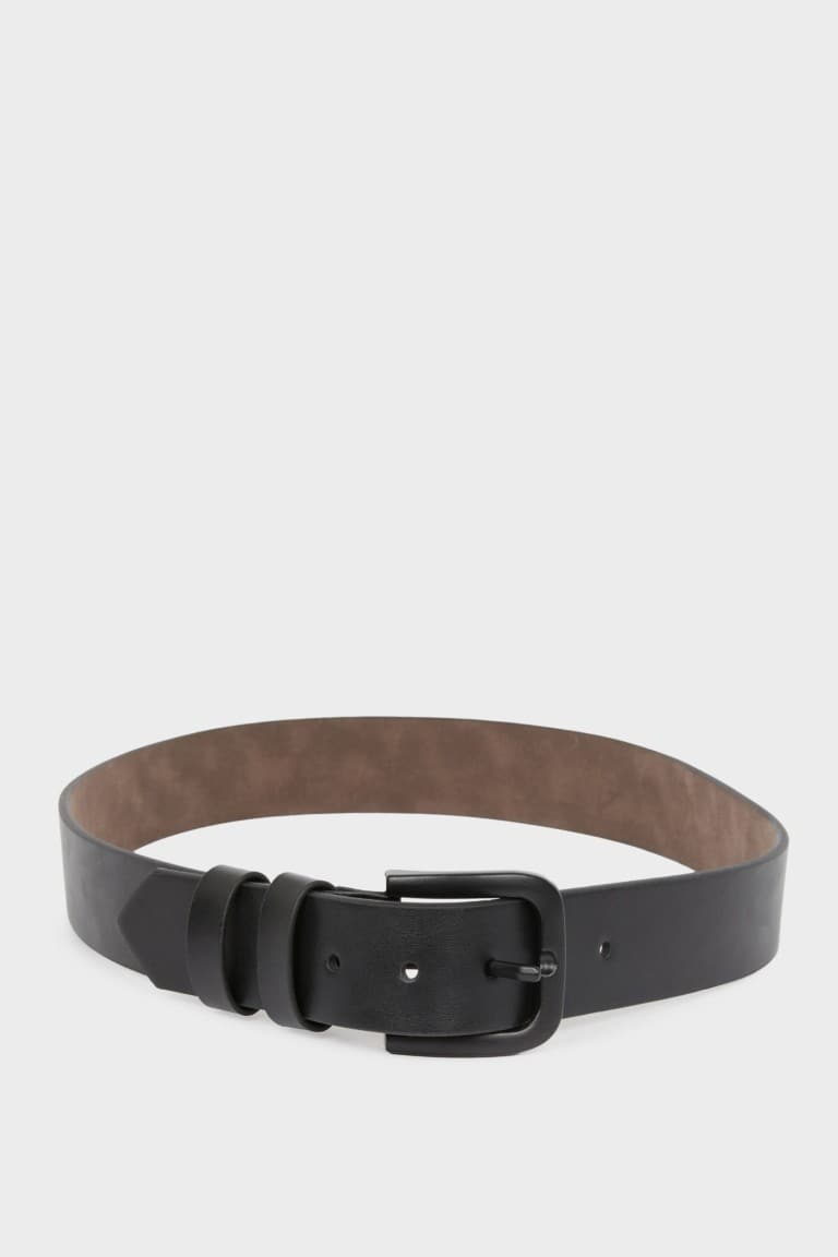 Men's Rectangular Buckle Faux Leather Jean Belt