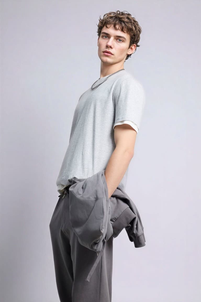 100% Cotton New Regular Fit Cycling Collar Basic Flat Short Sleeve T-Shirt