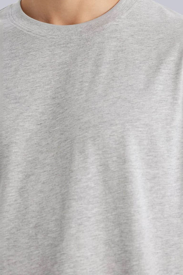 100% Cotton New Regular Fit Cycling Collar Basic Flat Short Sleeve T-Shirt
