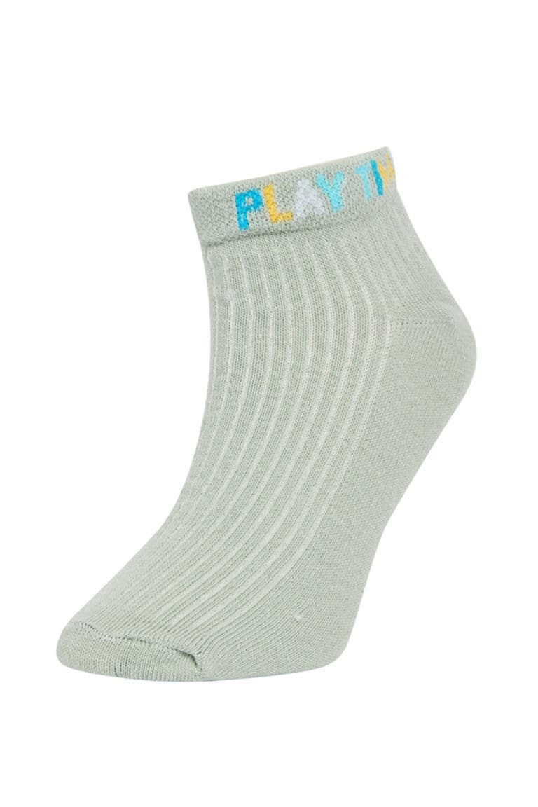 Printed 5-Pack Cotton Booties Socks Boy