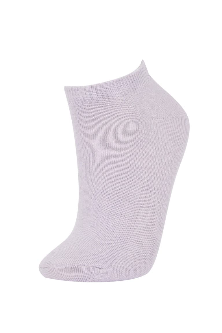 Women 5-Pack Cotton Polka Dot Striped Booties Socks Secondary image